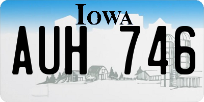 IA license plate AUH746