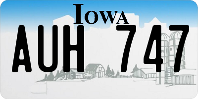 IA license plate AUH747