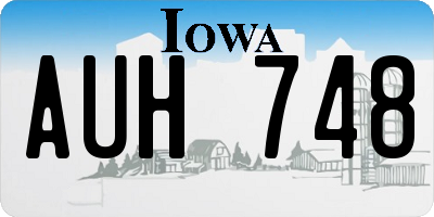 IA license plate AUH748