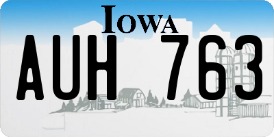 IA license plate AUH763