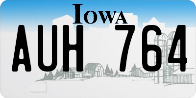 IA license plate AUH764