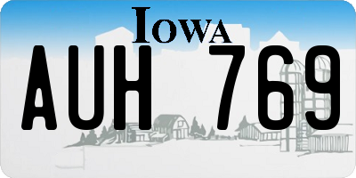 IA license plate AUH769