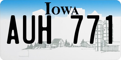 IA license plate AUH771