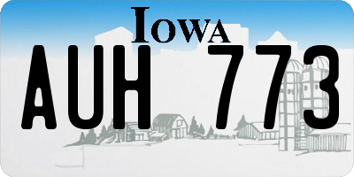 IA license plate AUH773