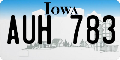 IA license plate AUH783