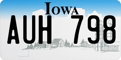 IA license plate AUH798