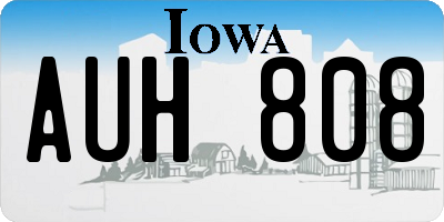 IA license plate AUH808
