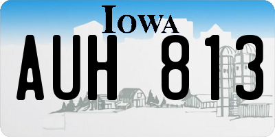 IA license plate AUH813