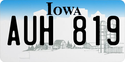 IA license plate AUH819