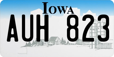IA license plate AUH823