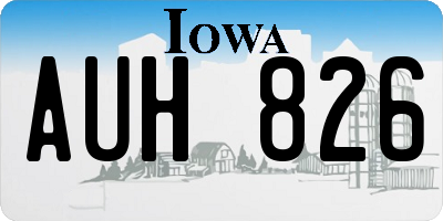 IA license plate AUH826