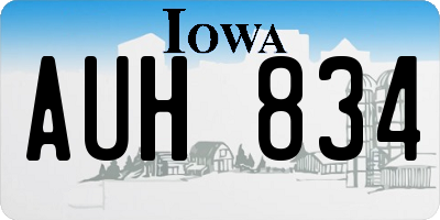 IA license plate AUH834