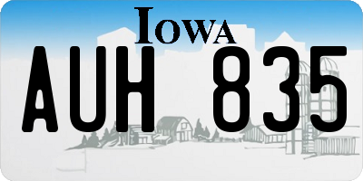 IA license plate AUH835