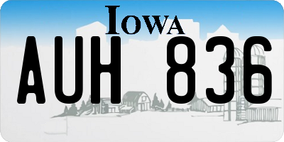 IA license plate AUH836