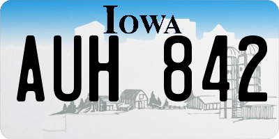 IA license plate AUH842