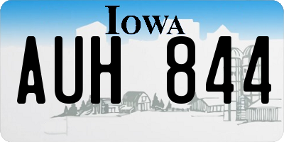 IA license plate AUH844