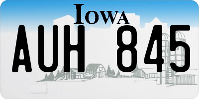 IA license plate AUH845