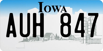 IA license plate AUH847