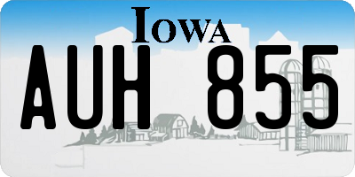 IA license plate AUH855