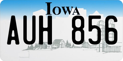IA license plate AUH856