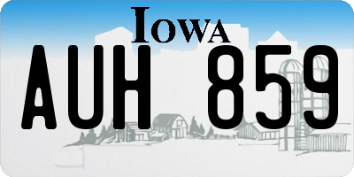 IA license plate AUH859