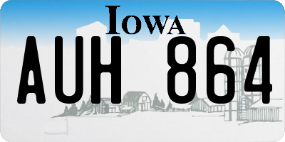 IA license plate AUH864