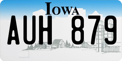 IA license plate AUH879