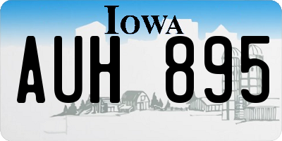 IA license plate AUH895