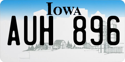 IA license plate AUH896
