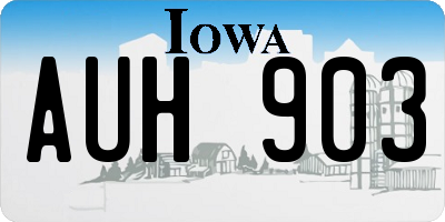 IA license plate AUH903