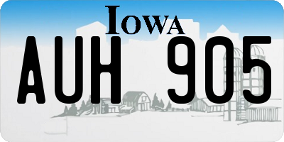 IA license plate AUH905