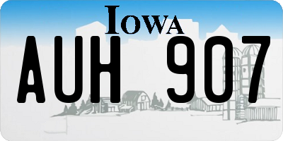IA license plate AUH907