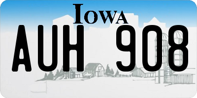 IA license plate AUH908