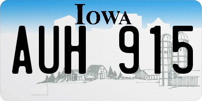 IA license plate AUH915