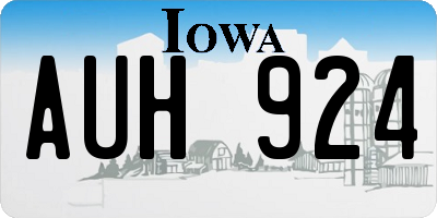 IA license plate AUH924