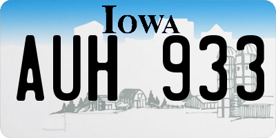 IA license plate AUH933