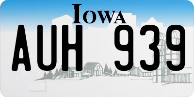 IA license plate AUH939