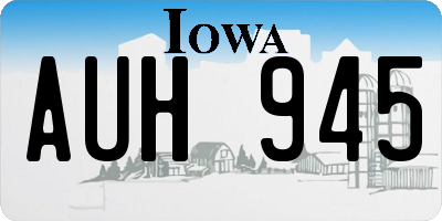 IA license plate AUH945