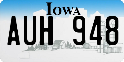 IA license plate AUH948