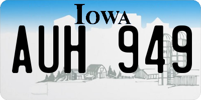 IA license plate AUH949