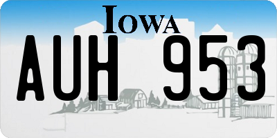 IA license plate AUH953