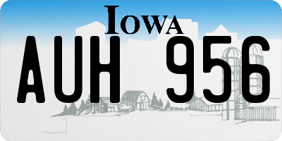 IA license plate AUH956
