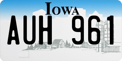 IA license plate AUH961