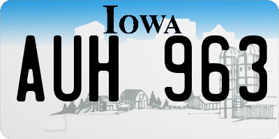 IA license plate AUH963
