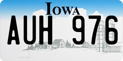 IA license plate AUH976