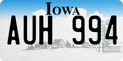IA license plate AUH994
