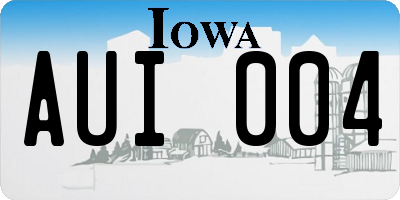 IA license plate AUI004