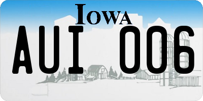 IA license plate AUI006