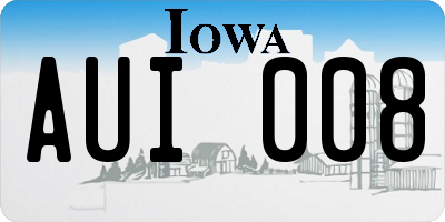 IA license plate AUI008