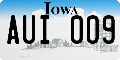 IA license plate AUI009